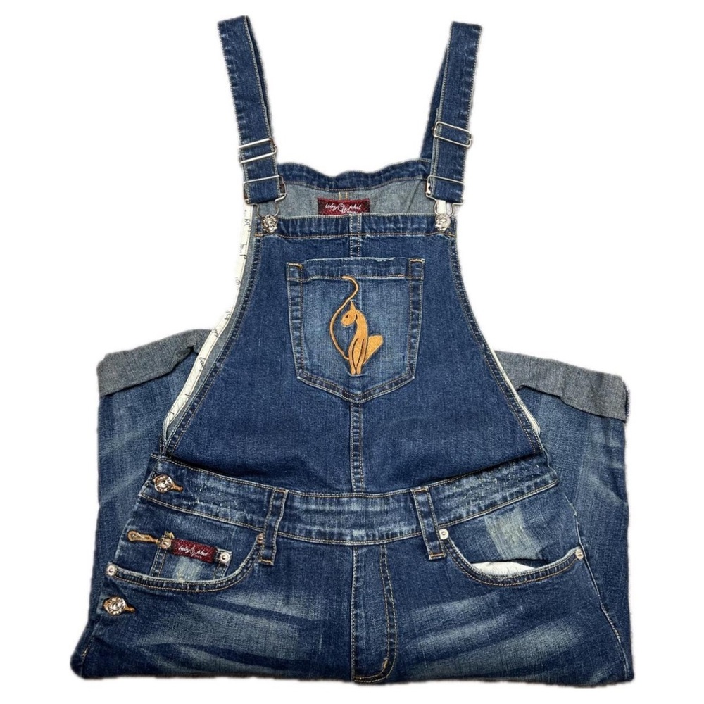 Womens Baby Phat Blue Denim Overalls